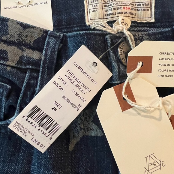 Current/Elliot High Rise Skinny Ankle Jeans - Picture 9 of 10